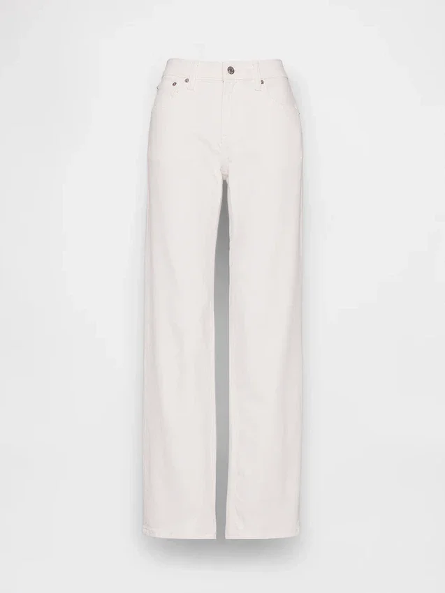 Mid Rise Relaxed Straight Jeans