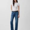 Mid Rise Relaxed Straight Jeans