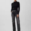 Mid Rise Rigid Relaxed Flare Jeans