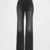 Mid Rise Rigid Relaxed Flare Jeans