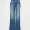 Mid Rise Rigid Relaxed Flare Jeans