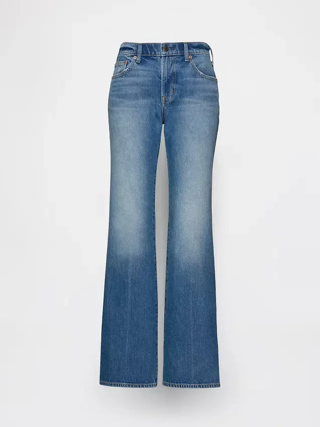Mid Rise Rigid Relaxed Flare Jeans