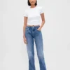 Mid Rise Rigid Relaxed Straight Jeans