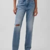 Mid Rise Rigid Relaxed Straight Jeans