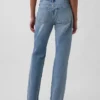 Mid Rise Rigid Relaxed Straight Jeans