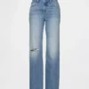 Mid Rise Rigid Relaxed Straight Jeans