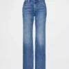 Mid Rise Rigid Relaxed Straight Jeans