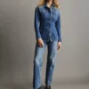 Mid Rise Rigid Relaxed Straight Jeans