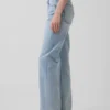 Mid Rise Seamed Relaxed Straight Jeans