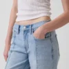 Mid Rise Seamed Relaxed Straight Jeans