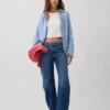 Mid Rise Slim Barrel Jeans