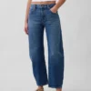 Mid Rise Slim Barrel Jeans