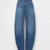 Mid Rise Slim Barrel Jeans