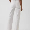 Mid Rise Split-Hem Relaxed Straight Jeans