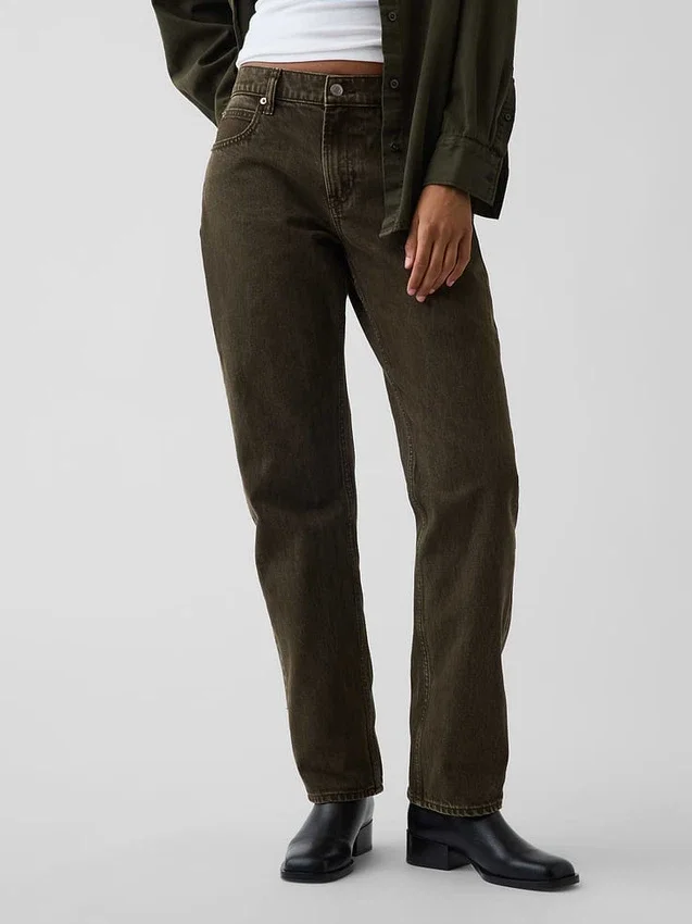 Mid Rise Straight Taper Jeans