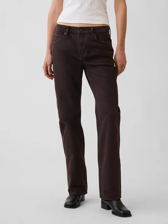 Mid Rise Straight Taper Jeans