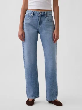 Mid Rise Straight Taper Jeans
