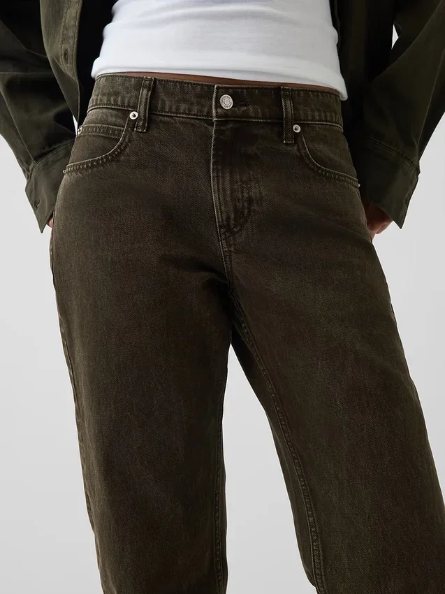 Mid Rise Straight Taper Jeans