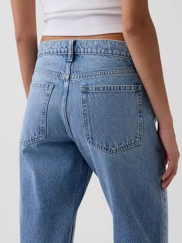 Mid Rise Straight Taper Jeans