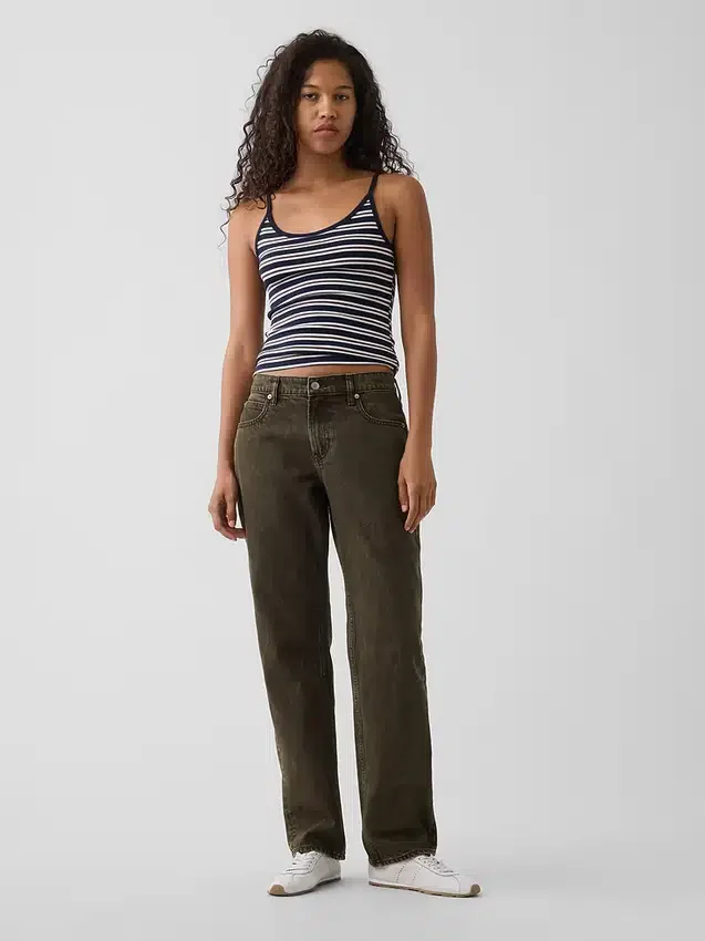 Mid Rise Straight Taper Jeans