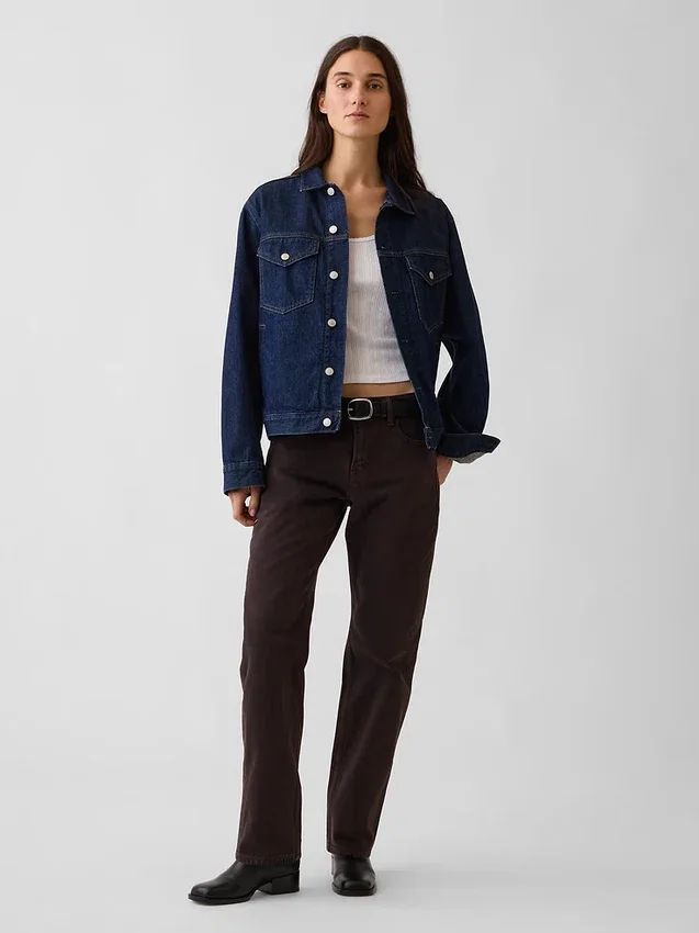 Mid Rise Straight Taper Jeans