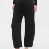 Mid Rise Twill Barrel Pants