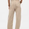 Mid Rise Twill Barrel Pants