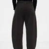 Mid Rise Twill Barrel Pants