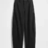 Mid Rise Twill Barrel Pants
