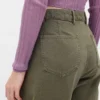 Mid Rise Twill Barrel Pants