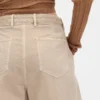 Mid Rise Twill Barrel Pants