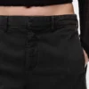 Mid Rise Twill Barrel Pants