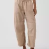 Mid Rise Twill Easy Barrel Utility Pants