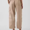 Mid Rise Twill Easy Barrel Utility Pants