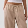 Mid Rise Twill Easy Barrel Utility Pants