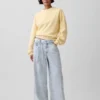 Mid Rise Ultrasoft Baggy Micro Belt Jeans