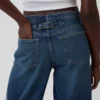 Mid Rise Ultrasoft Buckle Baggy Jeans
