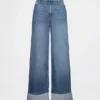 Mid Rise Ultrasoft Cuffed Baggy Jeans