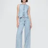 Mid Rise Ultrasoft Denim Baggy Trousers