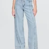 Mid Rise Ultrasoft Denim Baggy Trousers