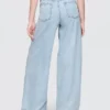 Mid Rise Ultrasoft Denim Baggy Trousers