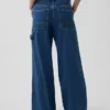 Mid Rise Ultrasoft Denim Baggy Trousers