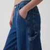 Mid Rise Ultrasoft Denim Baggy Trousers