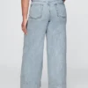 Mid Rise Ultrasoft Denim Baggy Trousers