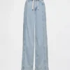 Mid Rise Ultrasoft Denim Baggy Trousers