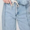 Mid Rise Ultrasoft Denim Baggy Trousers