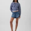 Mid Rise Ultrasoft Denim Easy Dolphin Shorts