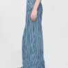 Mid Rise Ultrasoft Denim Stripe Baggy Jeans