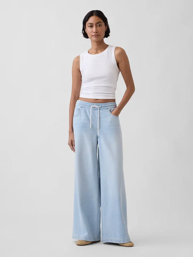 Mid Rise Ultrasoft Easy Baggy Jeans