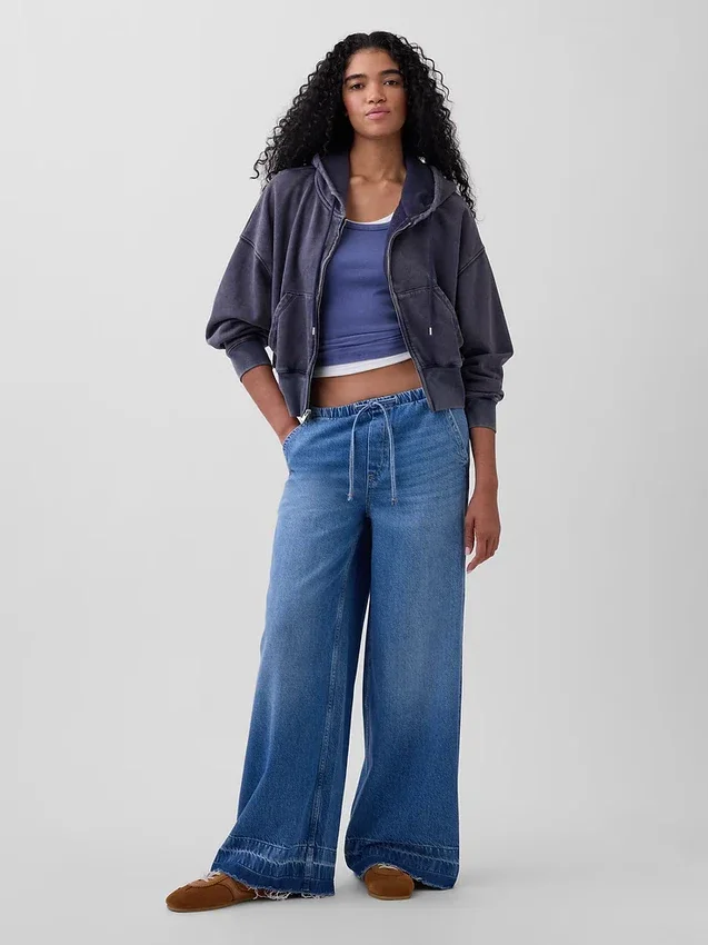 Mid Rise Ultrasoft Easy Baggy Jeans